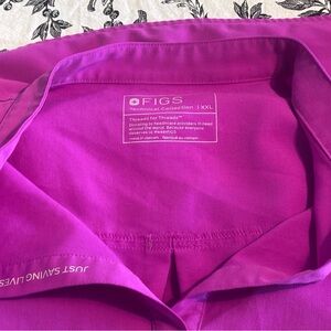 Figs Vibrant Magenta Scrub Top